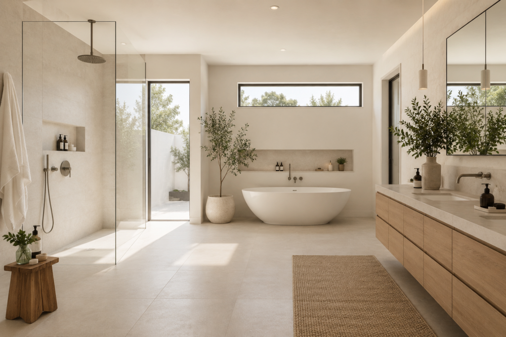 Serene Modern Spa Bathroom