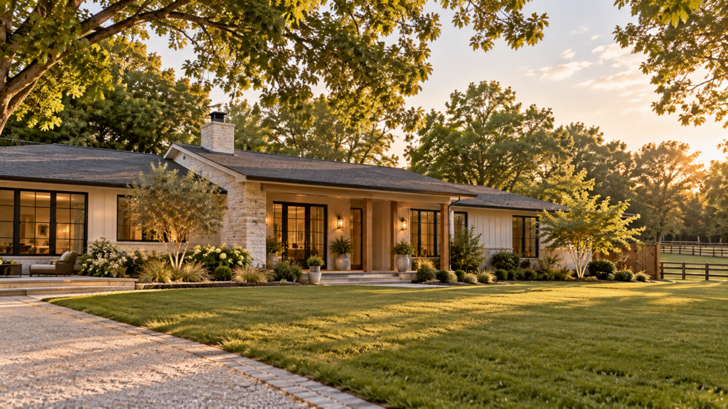 Golden Hour Modern Ranch Home