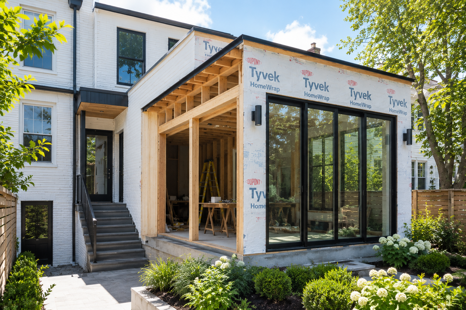 Modern Home Addition Under Construction
